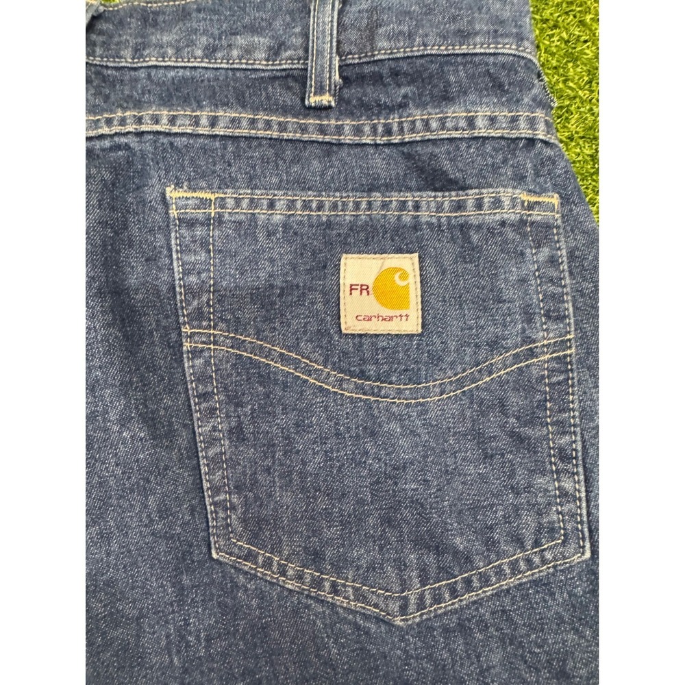 Carhartt FR Relaxed Fit Flame Resistant Work Jeans Dark Wash 34x30 BD0100-FRM - Picture 8 of 8